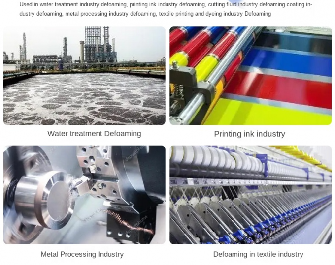 Despumador de teñido industrial del silicón de la supresión de la espuma de la impresión de materia textil del tratamiento de aguas residuales del grado 6