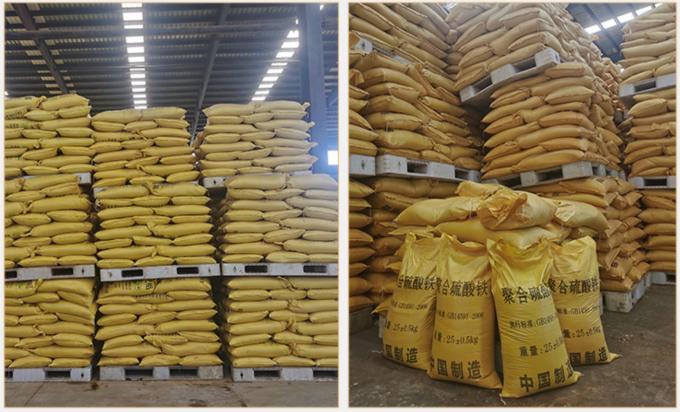 Sulfato férrico polimérico CAS 10028-22-5 de las sustancias químicas del tratamiento de aguas de PFS 2