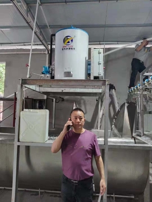 Máquina de hacer hielo 2tons de la escama de acero de SUS304 Staineless para las granjas