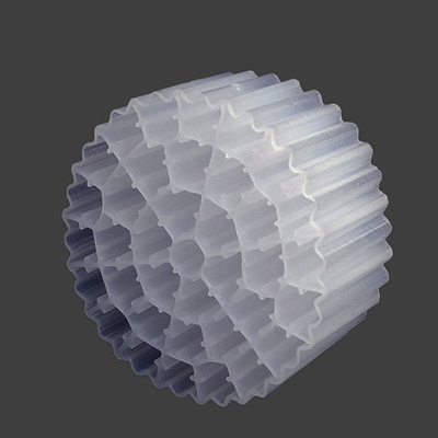 Medios de filtro blancos de agua del HDPE MBBR de la Virgen 25*10m m para el tratamiento de aguas residuales