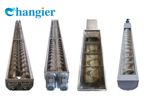 Transportador de tornillo horizontal de acero inoxidable de alta calidad para la industria alimentaria